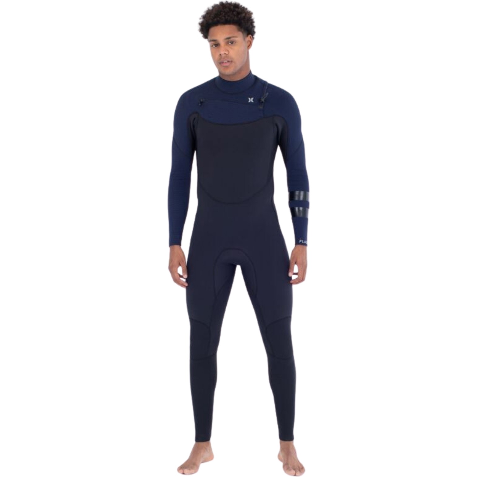 2025 Hurley Da Uomo Plus Sleeve Texture 4/3mm Chest Zip Muta MFS0014403 - Total Eclipse